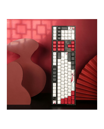 no name Varmilo VEA108 Beijing Opera Gaming Keyboard, MX-Brown, biała dioda LED - układ amerykański nr 1