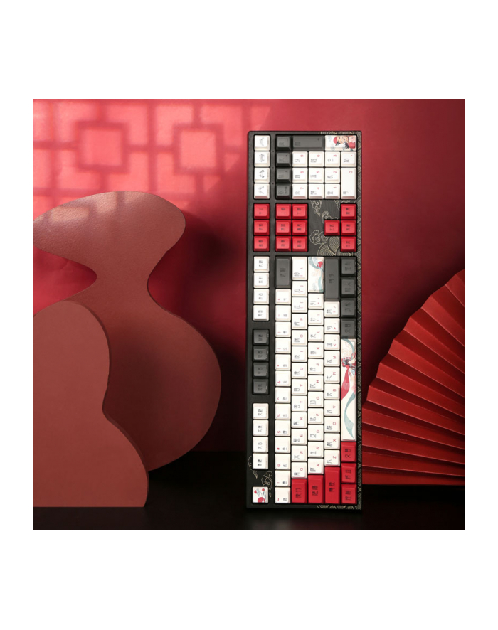 no name Varmilo VEA108 Beijing Opera Gaming Keyboard, MX-Brown, biała dioda LED - układ amerykański główny