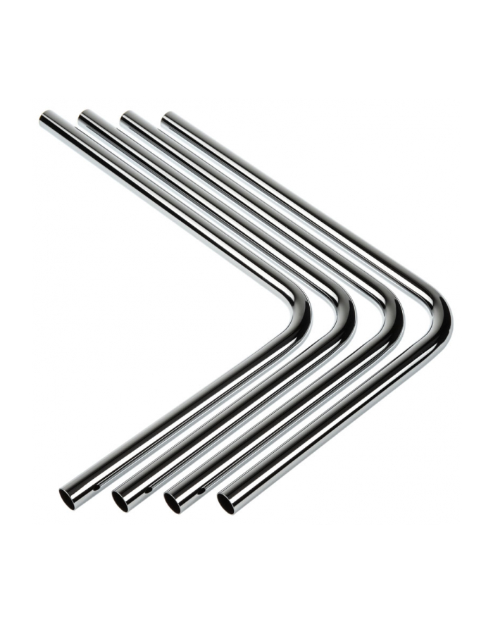 no name Bitspower Brass Hardtube 16mm OD, 220x300mm, 90 stopni - opakowanie 4 szt, srebrny główny
