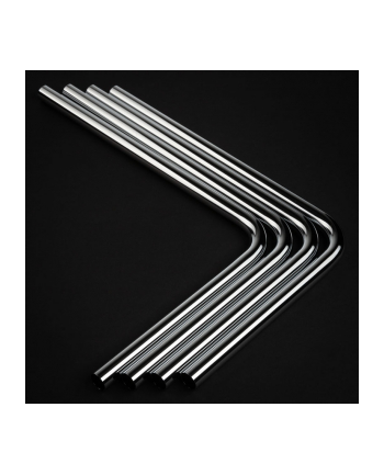 no name Bitspower Brass Hardtube 16mm OD, 220x300mm, 90 stopni - opakowanie 4 szt, srebrny nr 2