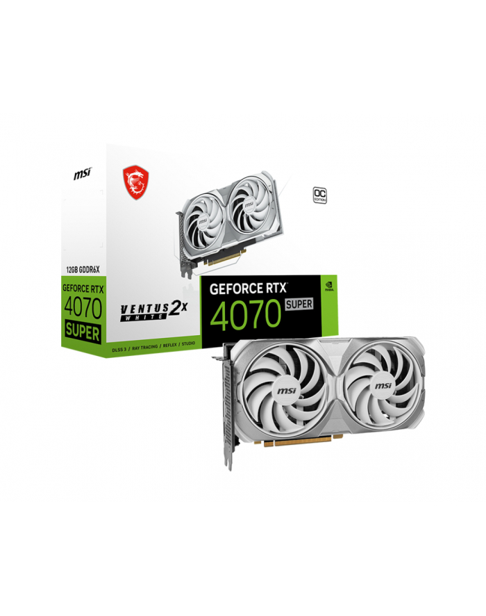 Karta graficzna MSI GeForce RTX 4070 SUPER 12GB VENTUS 2X WHITE OC główny