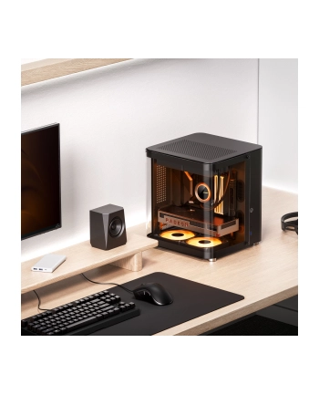no name Obudowa Jonsbo TK-1 20 Micro-ATX, Szkło Hartowane - czarna