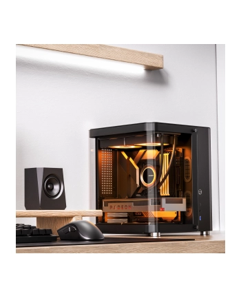 no name Obudowa Jonsbo TK-1 20 Micro-ATX, Szkło Hartowane - czarna