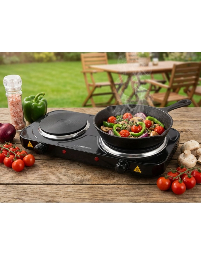 ESPERANZA KUCHENKA ELEKTRYCZNA YELLOWSTONE 1500W + 1000W CZARNA EKH014K główny