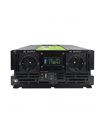 GREEN CELL PRZETWORNICA LCD 12V/230V 2000W/4000W CZYSTY SINUS INVGC12P2000LCD nr 1