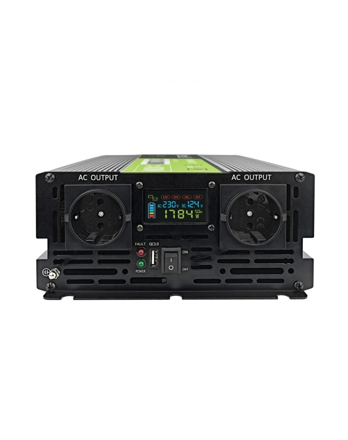 GREEN CELL PRZETWORNICA LCD 12V/230V 2000W/4000W CZYSTY SINUS INVGC12P2000LCD główny