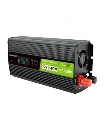 GREEN CELL PRZETWORNICA LCD 12V/230V 500W/1000W CZYSTY SINUS INVGC12P500LCD nr 1