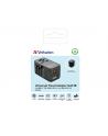 Adapter podróżny Verbatim UTA-06 GaN III globalny-globalny 2xUSB 2xUSB-C PD QC 4+ - nr 12