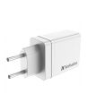 Ładowarka sieciowa Verbatim 1xUSB-C PD 20W 1xUSB-A QC 3.0 2xUSB-A 10W UE biała - nr 12