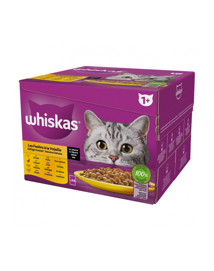 WHISKAS Kurczak kaczka drób indyk w sosie 24x85g główny