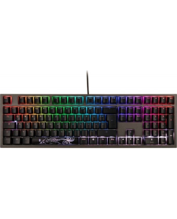 no name Klawiatura gamingowa Ducky Shine 7 PBT, MX-Blue, RGB LED - brąz