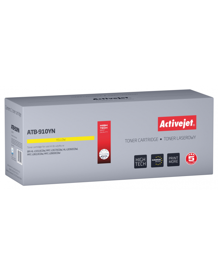 Activejet ATB-910YN Toner (zamiennik Brother  TN910Y; Supreme; 9000 stron; żółty) główny
