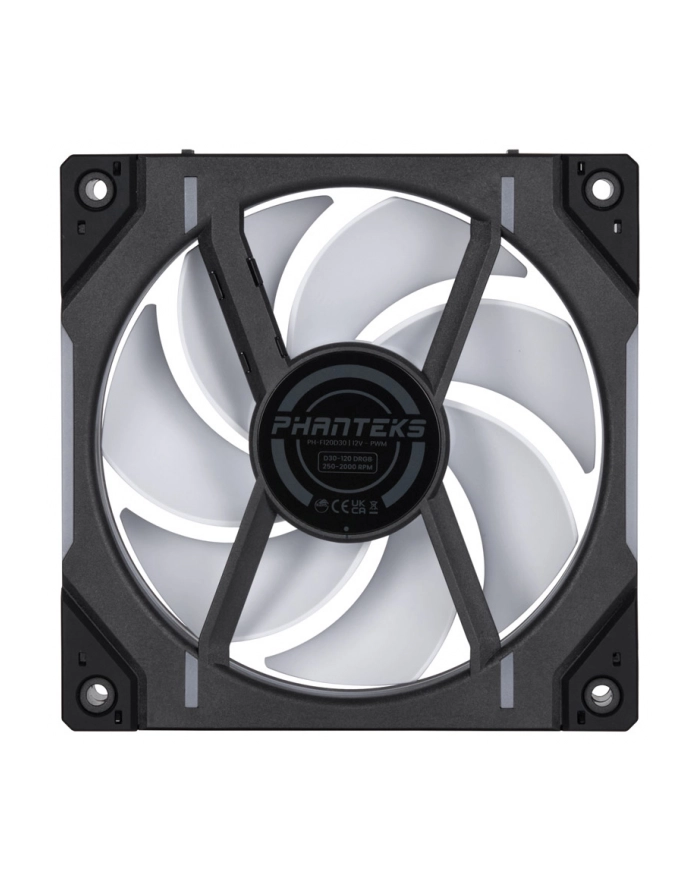 no name PHANTEKS D30 PWM D-RGB Wentylator Regular Airflow - 120mm, czarny główny