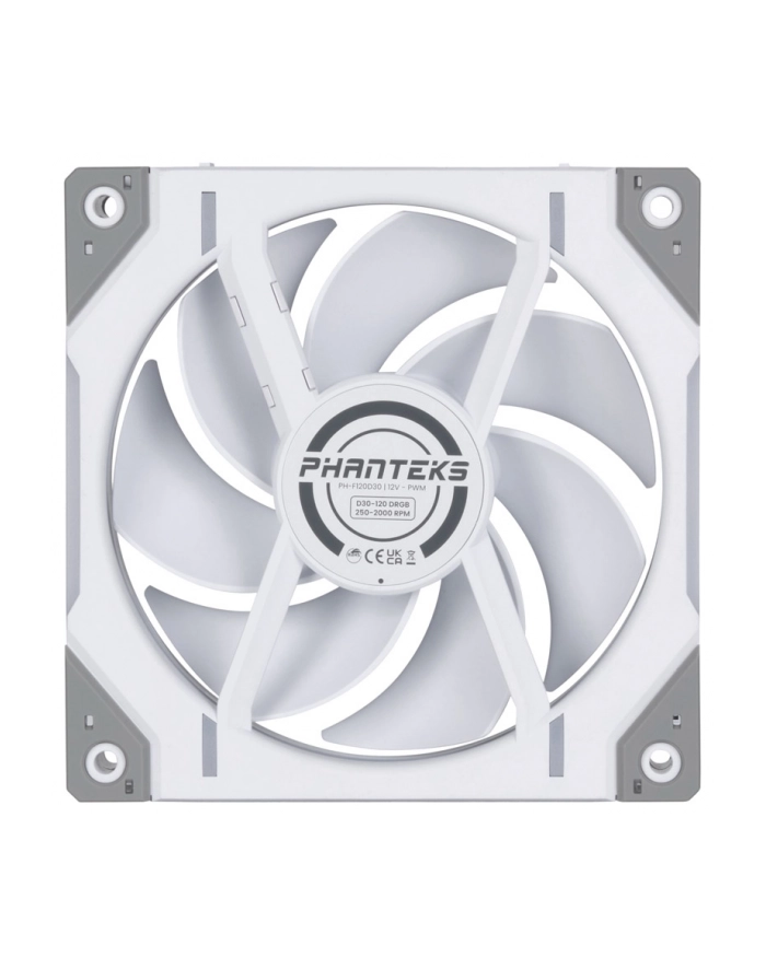 no name PHANTEKS D30 PWM Regular Airflow D-RGB wentylator - 120mm, biały główny