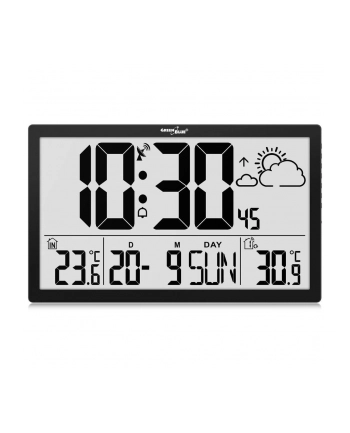 Zegar ścienny LCD bardzo duży GreenBlue GB218 temperatura, data nr 1