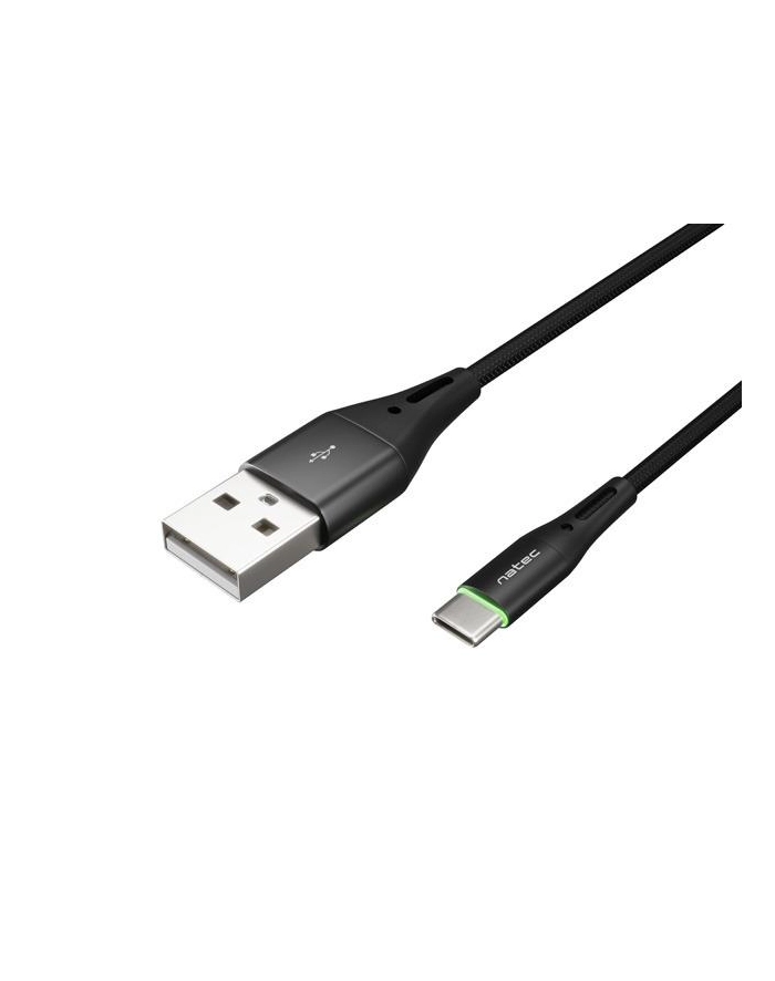  Kabel USB 2.0 Type-C(M) - AM 1m oplot czarny led Natec Prati główny