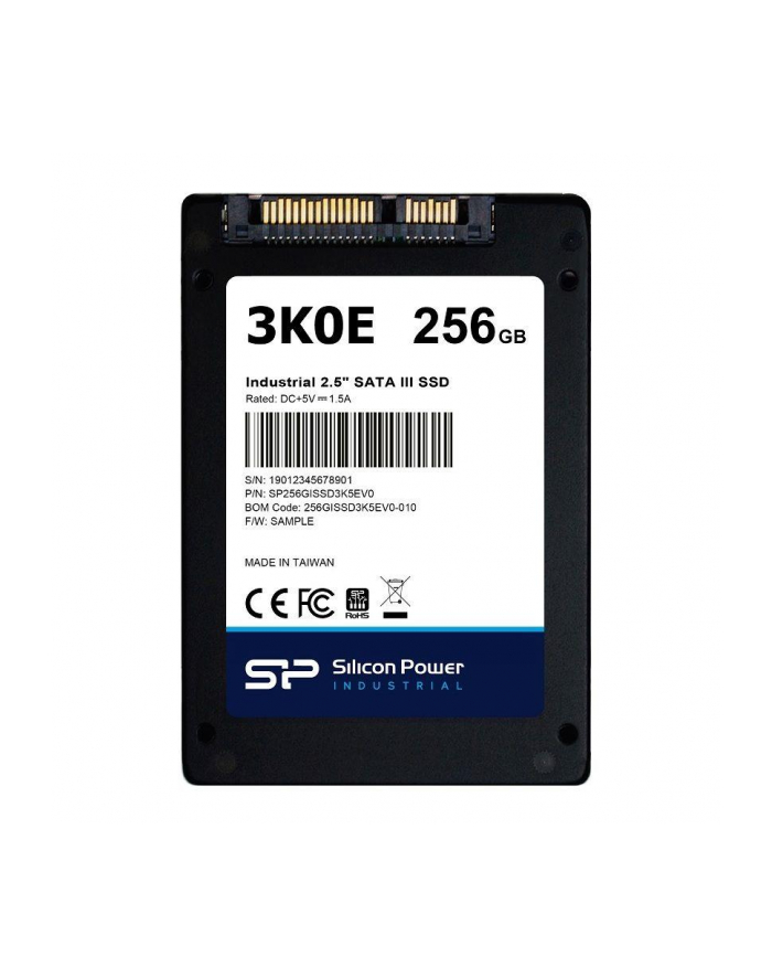 Dysk SSD Silicon Power 3K0E Industrial 256GB 2.5” SATA3 (540/470 MB/s) główny