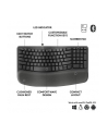 Klawiatura bezprzewodowa Logitech Wave Keys For Business czarna ergonomiczna - nr 12