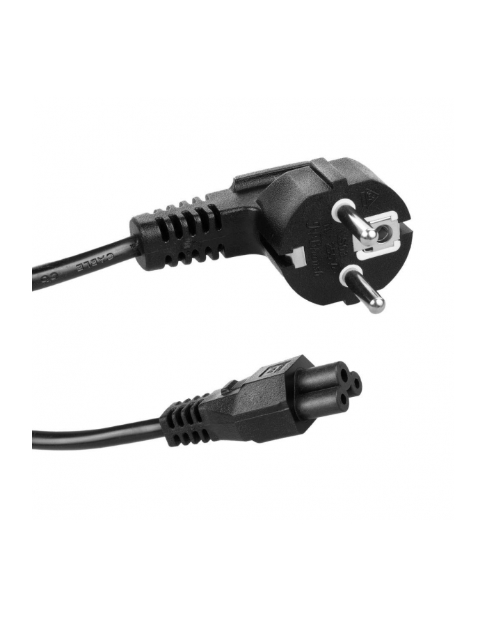 Kabel zasilający typu koniczynka Maclean, 3 pin, wtyk (wersja europejska), 1.5m, MCTV-857 główny