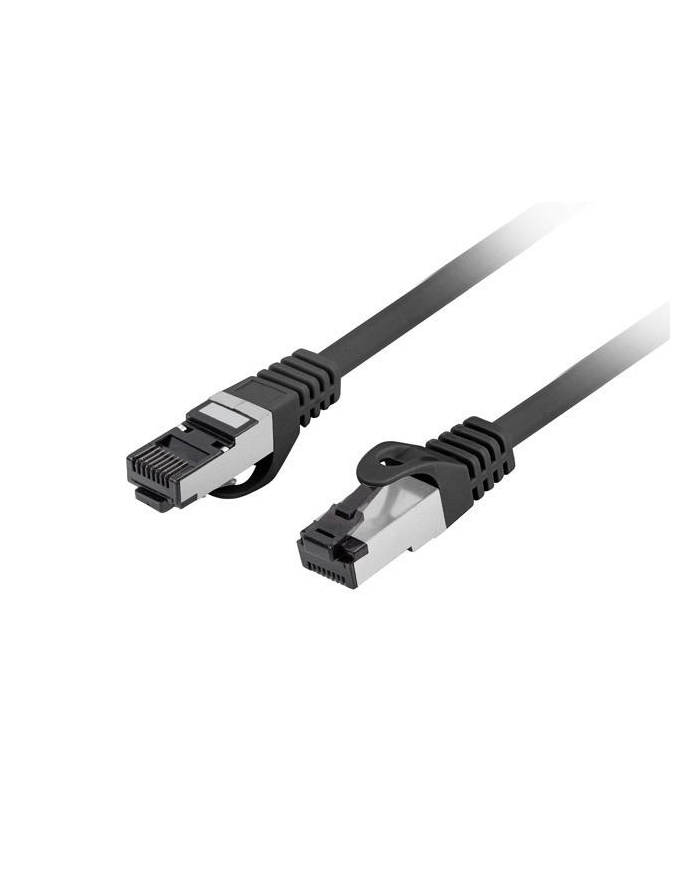 Patchcord Lanberg S/FTP kat.8.1 0,25m LSZH CU fluke passed czarny główny