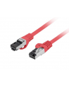 Patchcord Lanberg S/FTP kat.8.1 1m LSZH CU fluke passed czerwony - nr 1