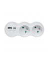 Gniazdko prądowe Maclean, rozgałęźnik z 2 gniazdami, 2x USB A/C, typu E, 2x16A, MCE339 E - nr 1