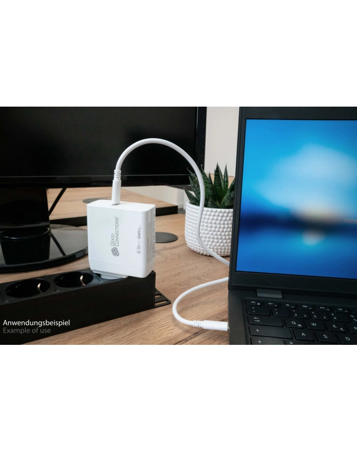 Good Connections USB quick charger 140 watts, 1 port (Kolor: BIAŁY, GaN technology, PD 3.1, QC 5, PPS) główny