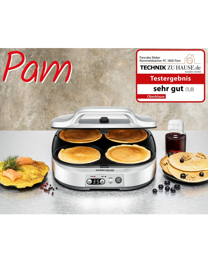 Rommelsbacher Pancake Maker PC1800 Pam, pancake maker (silver) główny