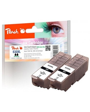 Peach Ink Twin Pack Kolor: CZARNY PI200-416 (compatible with Epson 33XL, T3351)