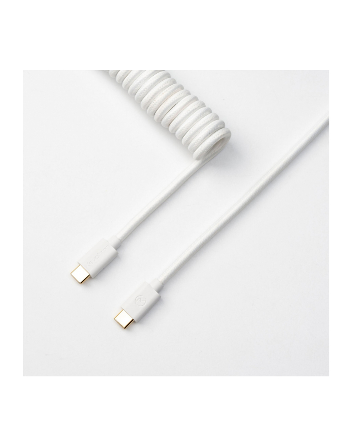 Keychron USB 3.2 Gen 1 Custom Coiled Aviator Cable, USB-C Male > USB-C Male (White, 1.36 Meters) główny