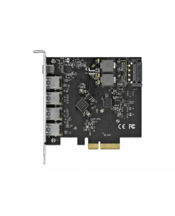 DeLOCK PCI Express x4 card for 1 x USB Type-C + 4 x USB Type-A, interface card