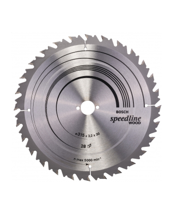 bosch powertools Bosch circular saw blade Speedline Wood, 315mm, 28Z (bore 30mm, for table saws)