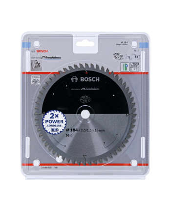bosch powertools Bosch circular saw blade standard for aluminum, 184mm, 56Z (bore 16mm, for cordless hand-held circular saws)