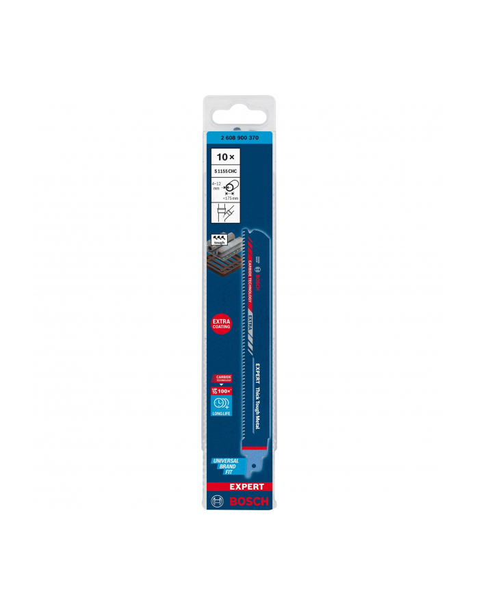 bosch powertools Bosch Expert reciprocating saw blade 'Thick Tough Metal' S 1155 CHC, 10 pieces (length 225mm) główny
