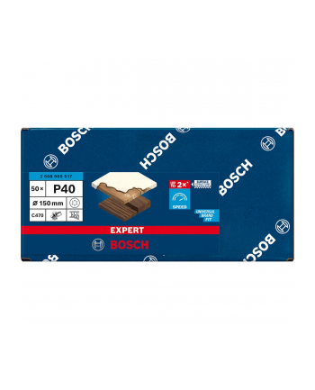 bosch powertools Bosch Expert C470 sanding sheet, 150mm, K40 (50 pieces, for eccentric sanders)