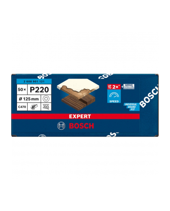 bosch powertools Bosch Expert C470 sanding sheet, 125mm, K220 (50 pieces, for eccentric sanders)