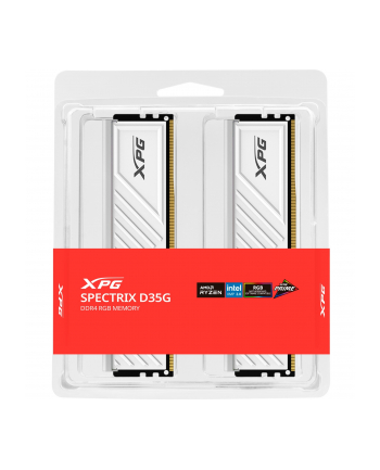 ADATA DDR4 - 64GB - 3200 - CL - 18 (2x 32 GB) dual kit, RAM (Kolor: BIAŁY, AX4U320032G16A-DTWHD35G, XPG Spectrix D35G, INTEL XMP)