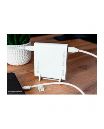 Good Connections USB Fast Charging Station, 120 Watt, 4-Port (White, GaN Technology, PD 3.0, QC 4+)