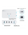 Good Connections USB desktop charging station 60 watts, 5-port (Kolor: BIAŁY, 10W Qi wireless charging, USB-A, USB-C) - nr 4