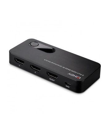 Lindy 2-Port HDMI Switch 2.1 8K60 HDR (Kolor: CZARNY, bidirectional) nr 2