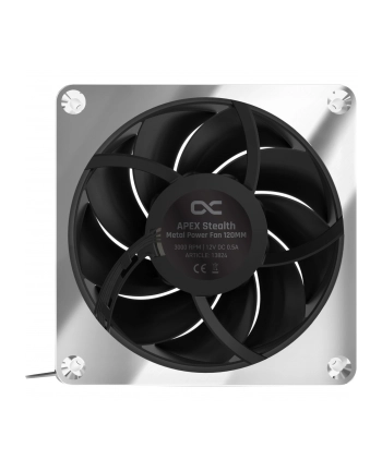 Alphacool Apex Stealth Metal Power 120mm fan 3000rpm, case fan (silver/Kolor: CZARNY) nr 2