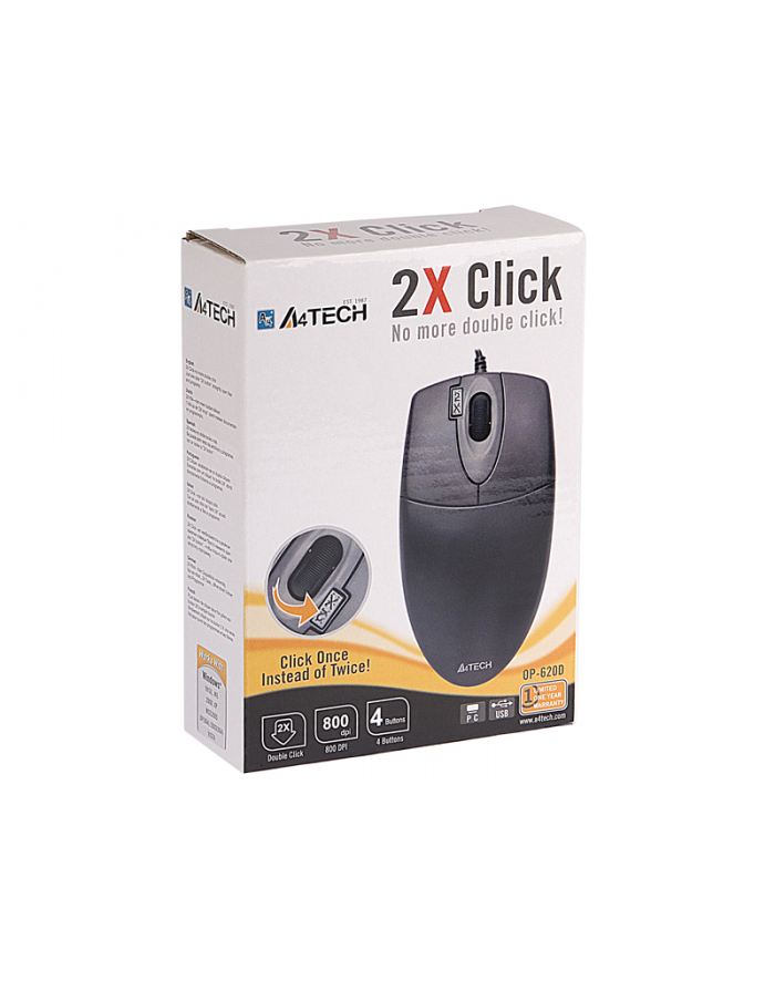 Mysz OP-620D/USB 2xclick 1SC optical blk główny