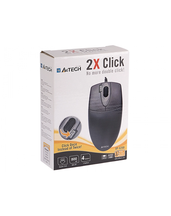 Mysz OP-620D/USB 2xclick 1SC optical blk główny