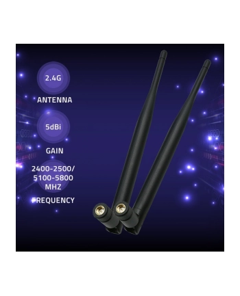 qoltec Antena Wi-Fi 2.4/2.5GHz | 5.1/5.8GHz | 5dBi | dookólna |   wewnętrzna nr 2