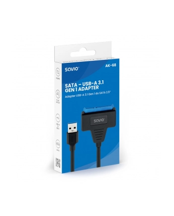 savio Adapter USB-C 3.1 Gen 1 (M) - SATA (F) do dysków 2.5 cala , AK-68 nr 1
