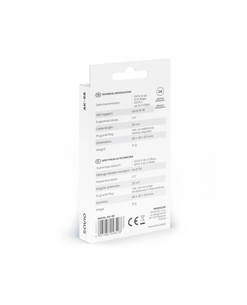 savio Adapter USB-C 3.1 Gen 1 (M) - SATA (F) do dysków 2.5 cala , AK-68 nr 2