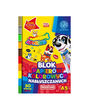 astra Blok papierów kolorowych nabłyszczanych ASTRINO A5 50k 106023004