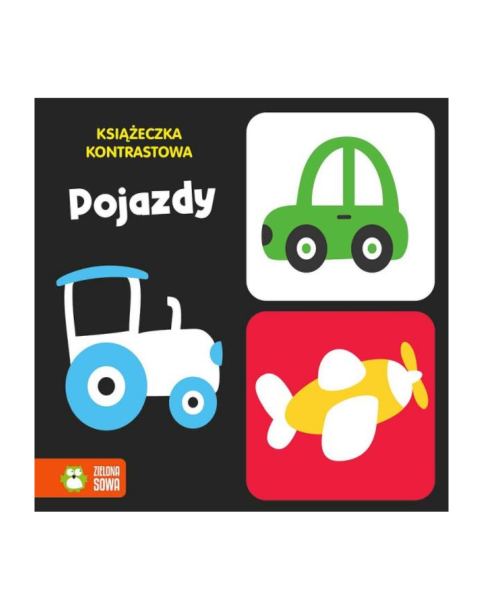 zielona sowa Książeczka kontrastowa. Pojazdy główny