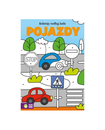 zielona sowa Książeczka Koloruję według kodu. Pojazdy