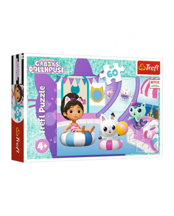 Puzzle 60el Gabby na basenie. Koci Domek Gabi. Gabby's Dollhouse 17393 TREFL